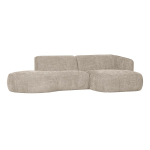 WOOOD Loungebank 'Polly' Rechts, Woven, kleur Zand