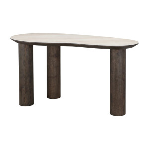 Richmond Organisch Bureau 'Ritz' Travertin en eiken, 150 x 75cm