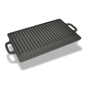 vidaXL Grillplaat dubbelzijdig 50x23 cm gietijzer