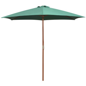 vidaXL Parasol 270x270 cm houten paal groen