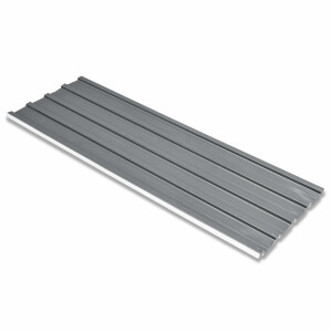 vidaXL Dakpaneel 12 pcs Grijs 129 x 45 cm Gegalvaniseerd staal