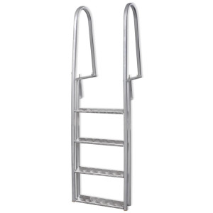 vidaXL Dok/zwembadladder met 4 treden aluminium 167 cm