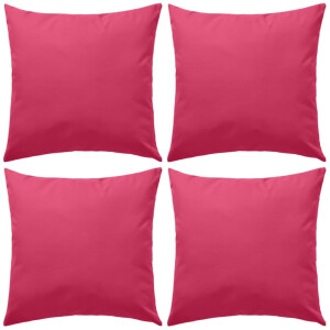 vidaXL Buitenkussens 45x45 cm roze 4 st