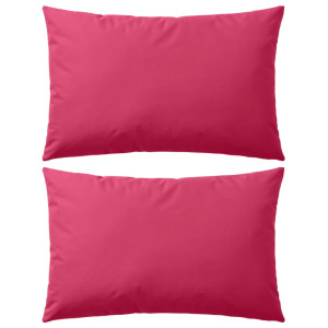 vidaXL Buitenkussens 60x40 cm roze 2 st