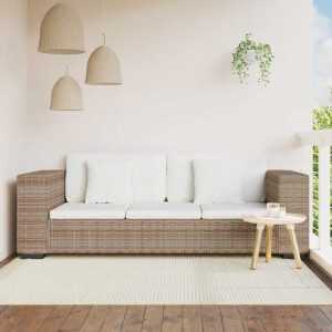vidaXL 3-zits bankstel set rattan 8-delig