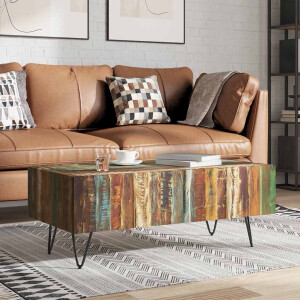 vidaXL Salontafel 100x50x38 cm massief gerecycled hout