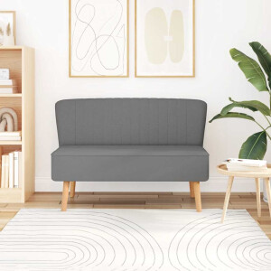 vidaXL Bank 117x55,5x77 cm stof lichtgrijs
