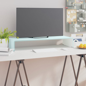 vidaXL Tv-meubel/monitorverhoger 80x30x13 cm glas groen