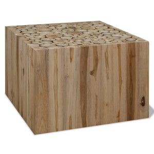 vidaXL Salontafel 50x50x35 cm echt teakhout