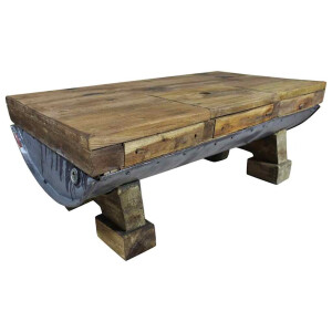vidaXL Salontafel 90x50x35 cm gemengd gerecycled hout
