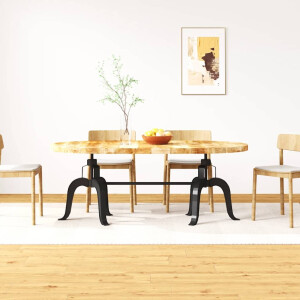 vidaXL Eettafel 180 cm massief mangohout en staal