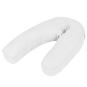vidaXL Zwangerschapskussen J-vormig 54x(36-43) cm wit