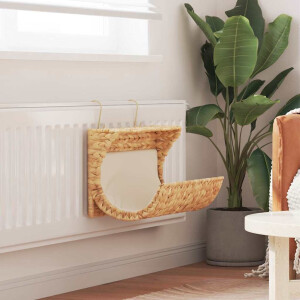 vidaXL Kattenbed met kussen 37x20x20 cm waterhyacint