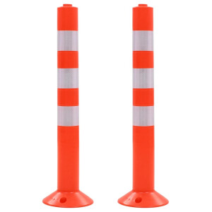 vidaXL Verkeerspalen 75 cm kunststof 2 st