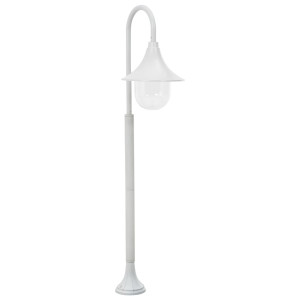 vidaXL Paalverlichting tuin E27 120 cm aluminium wit