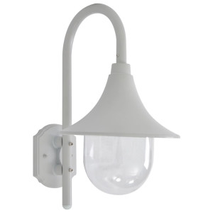 vidaXL Tuin wandlamp E27 42 cm aluminium wit