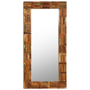 vidaXL Wandspiegel 60x120 cm massief gerecycled hout