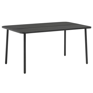 vidaXL Tuintafel 150x90x72 cm staal donkergrijs