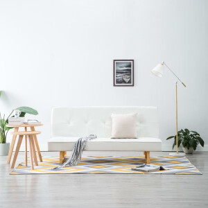 vidaXL Slaapbank kunstleer wit
