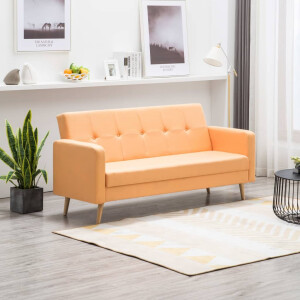 vidaXL Bank stof oranje