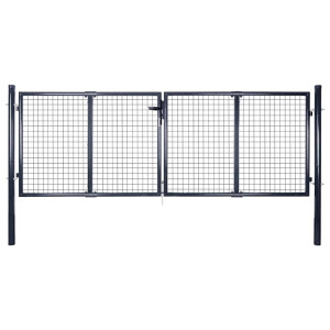 vidaXL Tuinhek van gaas gegalvaniseerd staal 300x100 cm grijs