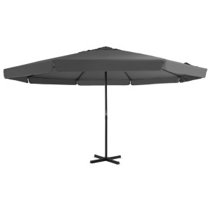 vidaXL Parasol met aluminium paal 500 cm antraciet