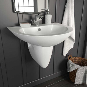 vidaXL Wasbak Wit 52 x 45 x 49 cm Geglazuurd Keramiek