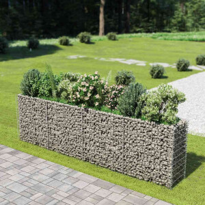 vidaXL Gabion plantenbak verhoogd 360x50x100 cm gegalvaniseerd staal