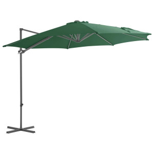 vidaXL Zweefparasol met stalen paal 300 cm groen