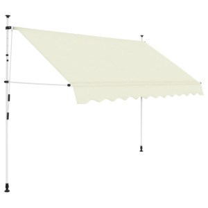 vidaXL Luifel handmatig uittrekbaar 250 cm crème