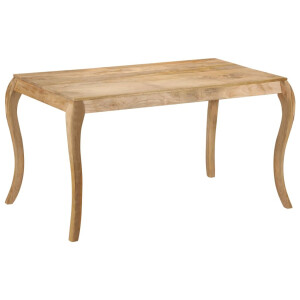 vidaXL Eettafel 135x75x76 cm massief mangohout