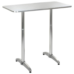 vidaXL Tafel Zilver Aluminium en Plastic