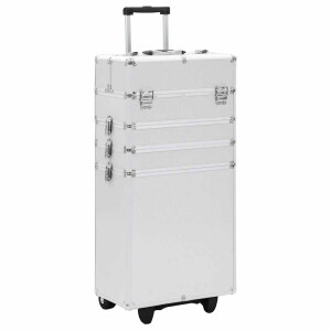 vidaXL Make-up trolley aluminium zilverkleurig
