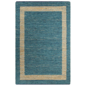 vidaXL Vloerkleed handgemaakt 120x180 cm jute blauw