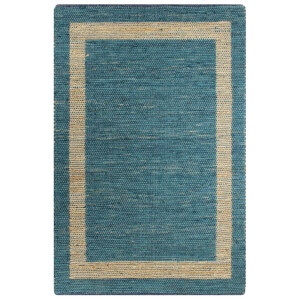 vidaXL Vloerkleed handgemaakt 160x230 cm jute blauw
