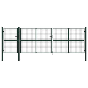 vidaXL Tuinpoort staal 500x150 cm groen