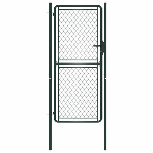 vidaXL Tuinpoort staal 100x175 cm groen
