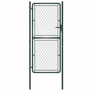 vidaXL Tuinpoort staal 100x200 cm groen