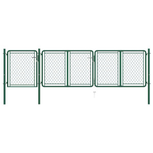 vidaXL Tuinpoort staal 400x100 cm groen