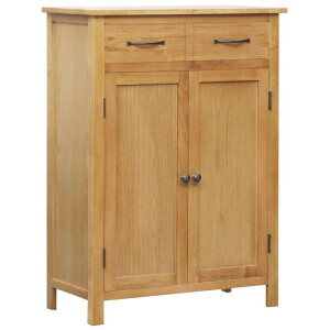 vidaXL Schoenenkast 76x37x105 cm massief eikenhout