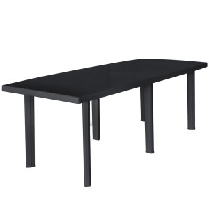 vidaXL Tuintafel 216x90x72 cm kunststof antraciet