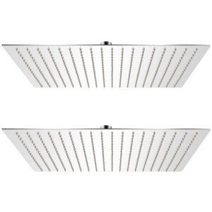 vidaXL Regendouchekop 2 st 50x50 cm roestvrij staal