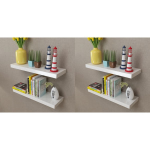 vidaXL Wandplanken 4 st 60 cm wit