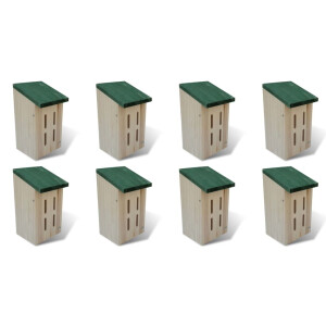 vidaXL Vlinderkasten 8 st 14x15x22 cm hout