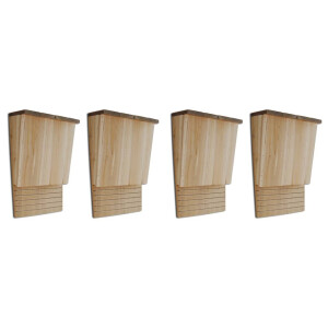 vidaXL Vleermuizenkasten 4 st 22x12x34 cm hout