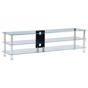 vidaXL Tv-meubel 150x40x40 cm gehard glas transparant