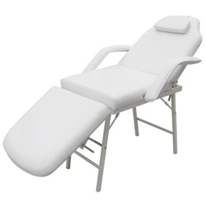 vidaXL Behandelingsstoel voor gezicht 185x78x76 cm kunstleer wit