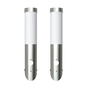 vidaXL Buitenlamp RVS Enego met sensor (2 stuks)