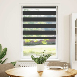 vidaXL Zebra rolgordijn 70,9 x 120 cm stofbreedte 66,7 cm zwart