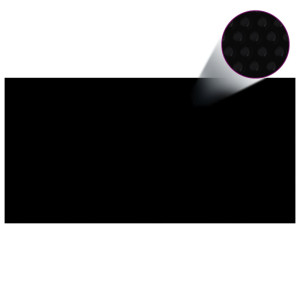 vidaXL Zwembadfolie drijvend rechthoekig 10 x 5 m (zwart)